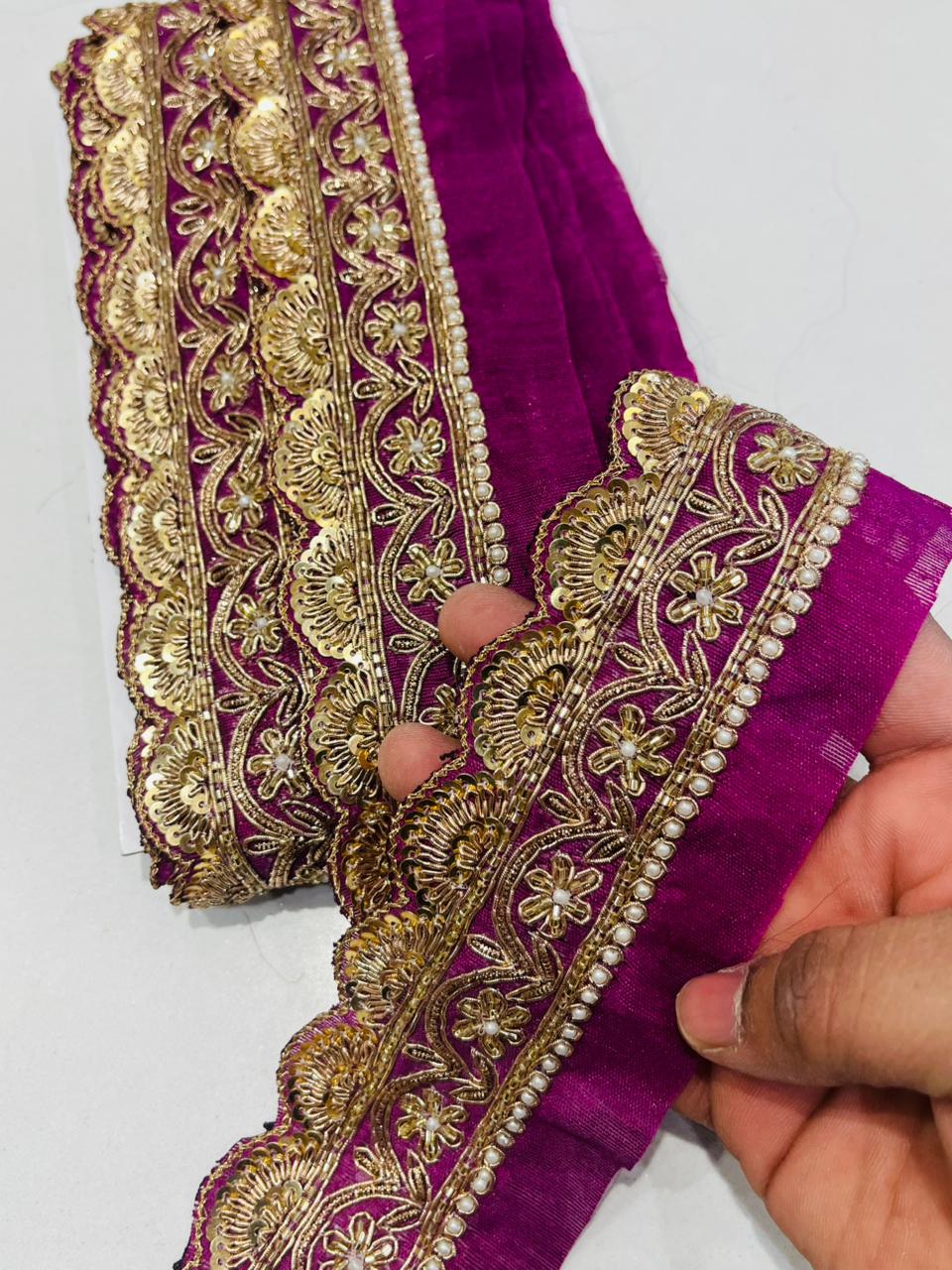 K.R KASAT - Purple Colour Lace
